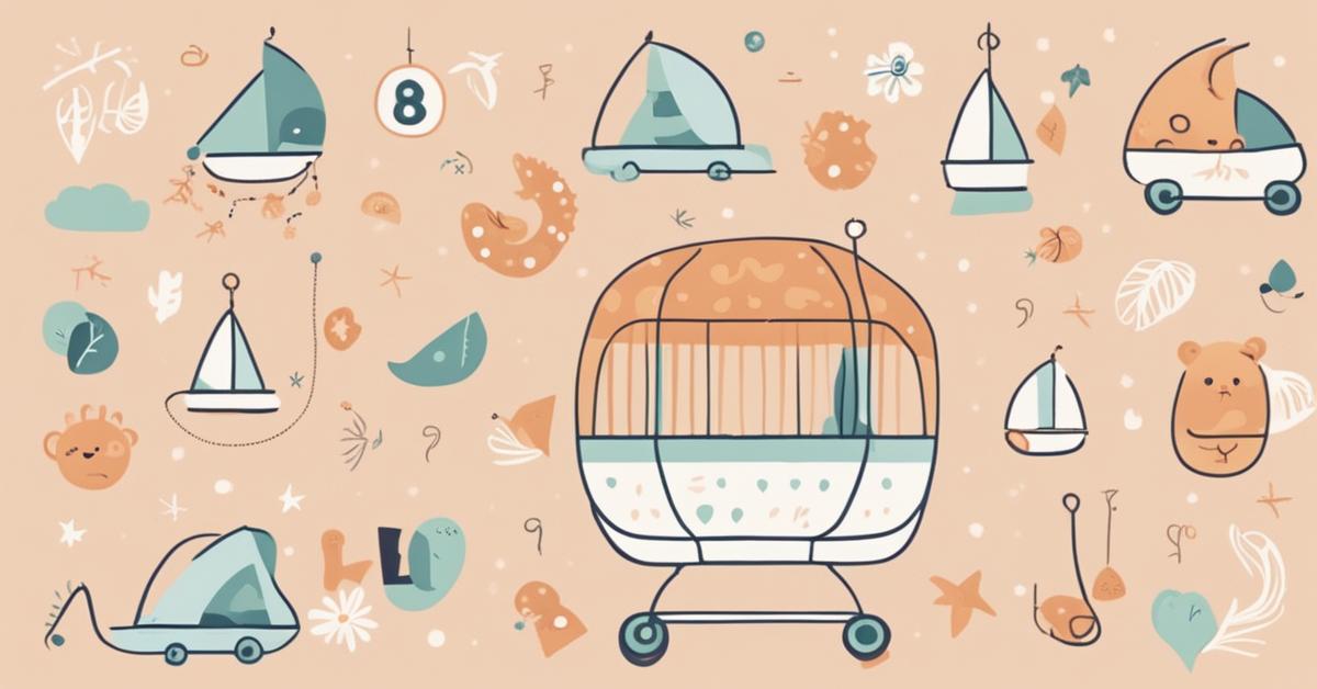 Nowoczesna ilustracja karuzeli z ikonami symbolizującymi krótkie i długie włoskie imiona.