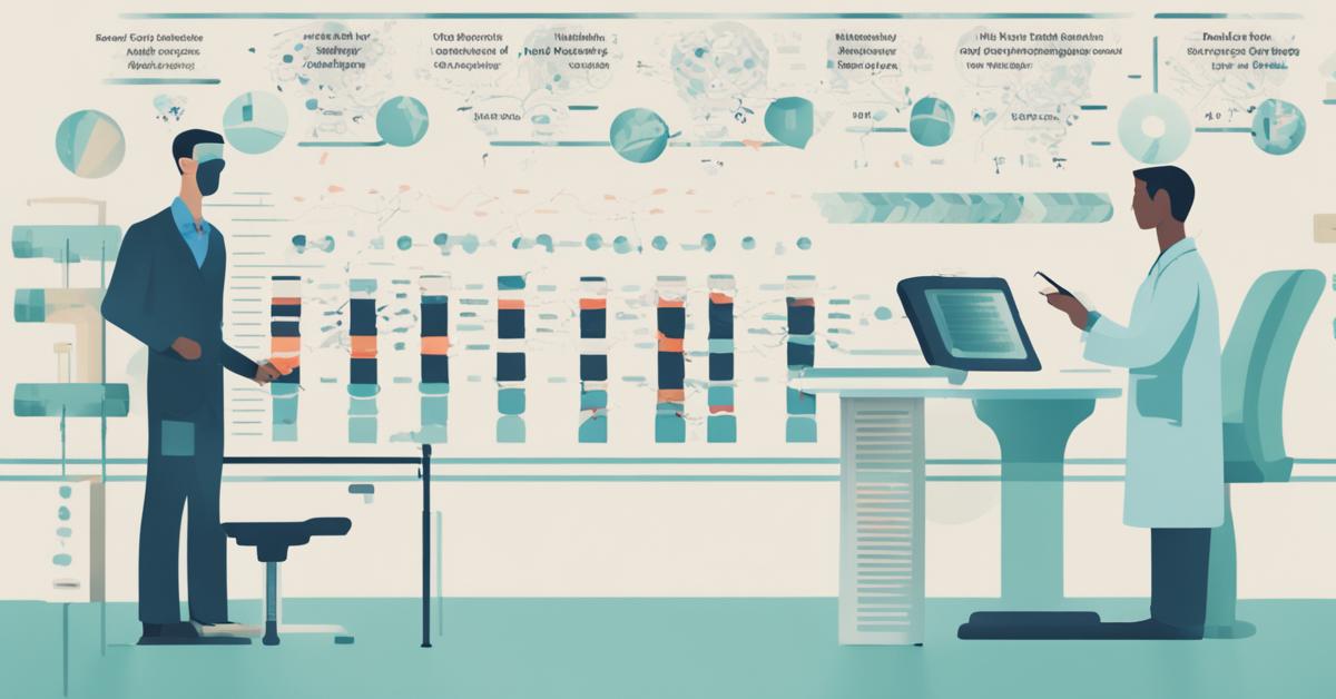 Grafika przedstawiająca test DNA, symbolizująca pewność i wiarygodność w ustalaniu ojcostwa.