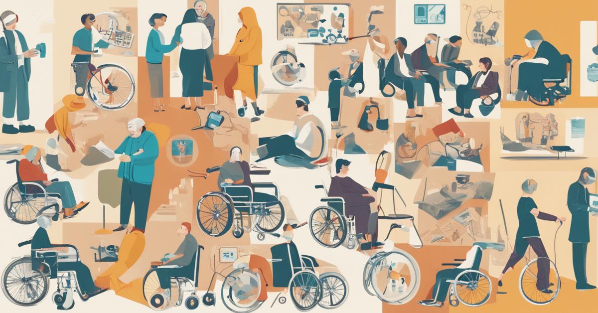 Różne formy wsparcia dla osób z niepełnosprawnościami w Polsce: zasiłek pielęgnacyjny, dofinansowanie do wyrobów medycznych, programy rehabilitacyjne.