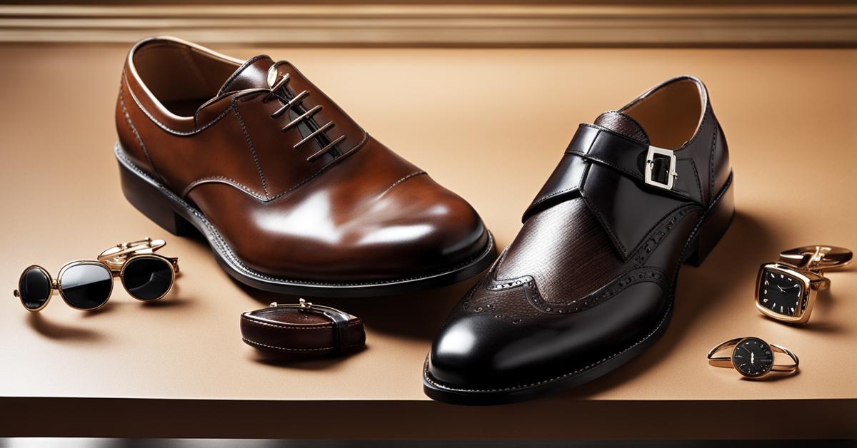 Eleganckie buty, pasek, zegarek i spinki do mankietów na komunię.